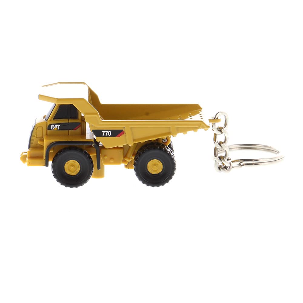 Diecast Masters 85985 - Caterpillar Mining Truck 770 jako brelok do kluczy, szczegółowy metalowy pojazd budowlany CAT, ok. 3,5 x 2 x 2 cm