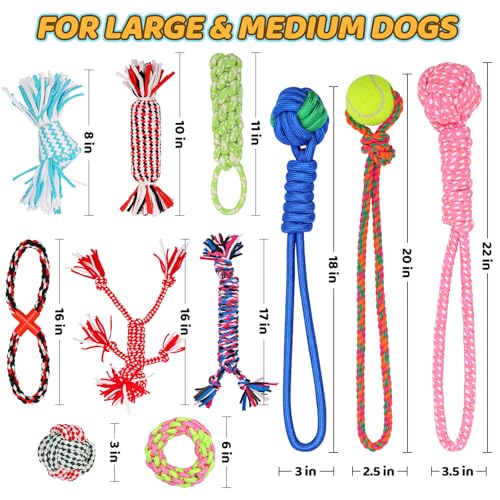 30% Off 11 Pack Heavy Duty Dog Rope Toys for Large & Medium Dogs - Image 3