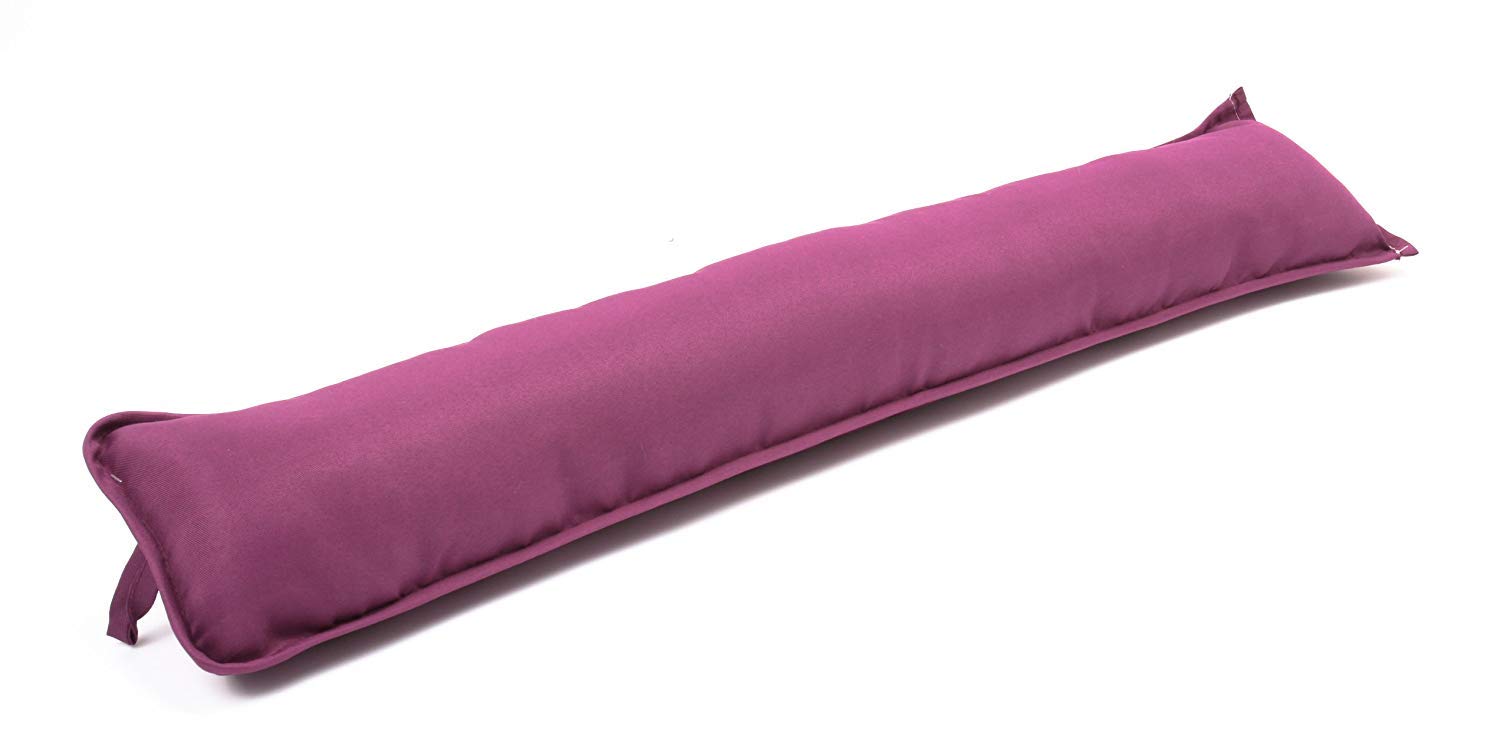 Marilyn Bed & Bath Plum Plain Fabric Draught Energy Saver Excluders Draft Insulator Draft Stopper For Door Window Hallway (, 6)