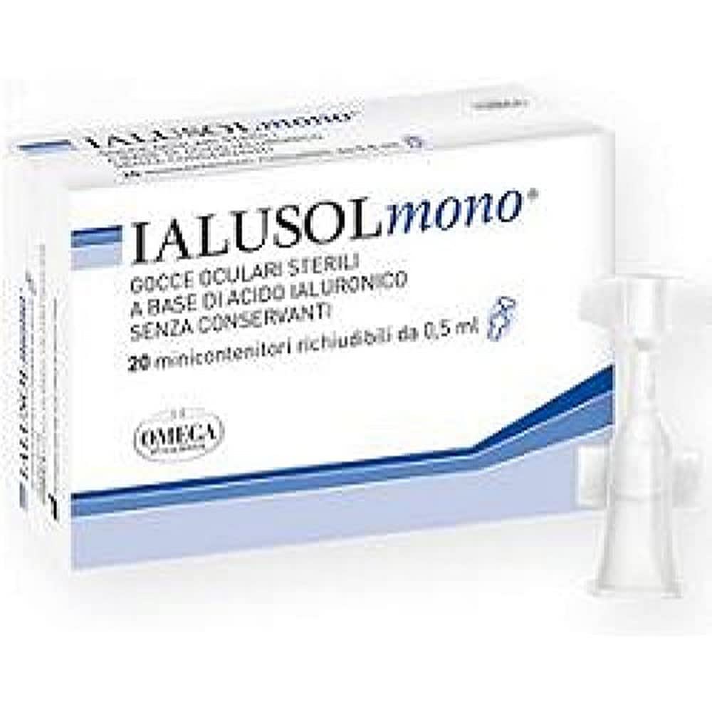 OMEGA PHARMA Mono Gocce Oculari Ialusol, 20 Fiale