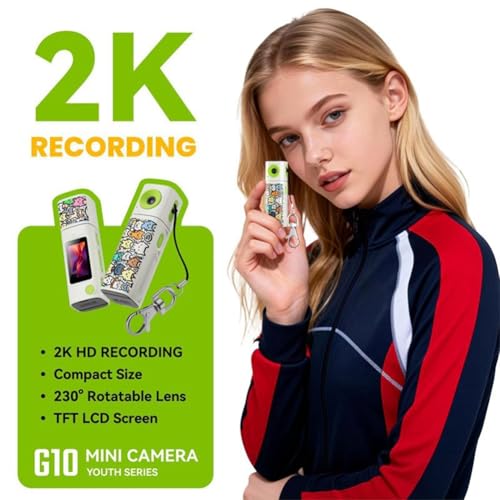 Caméscope de poche 2k noir avec clé usb et carte 32 go - 7