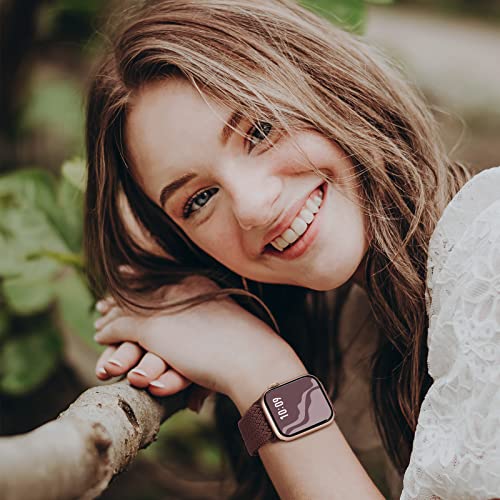 Image of 4 Pack Braided Stretchy Bands Compatible with Apple Watch 40mm 41mm 38mm 42mm 44mm 45mm 46mm 49mm Women Men, Breathable Nylon Elastic Daily Use Straps for iWatch Series 11 /10 9 8 7 6 5 4 3 SE /Ultra 2