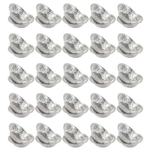 EPIGEIST Moldes de Aluminio Desechables para Tartaletas de Huevo 300 Unidades Tamaño Pequeño Bandejas Redondas para Hornear Pasteles Magdalenas y Cupcakes Utensilios para Repostería y
