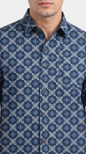 Image of BLOCKS OF INDIA Cotton Hand Block Print Half Sleeves Summer Shirt for Men