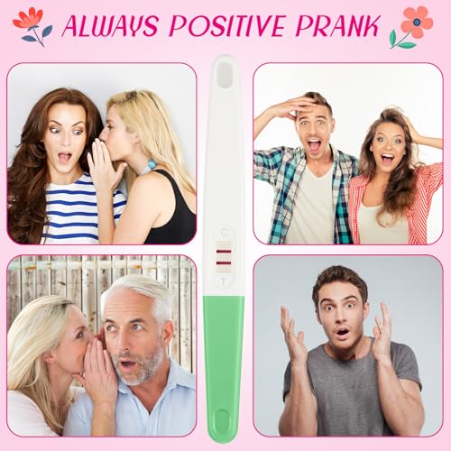 Image of Skylety 3 Pack Fake Pregnancy Test Prank Kit - April Fools' Day Realistic Positive Result Joke Sticks Prank Fake Early Result Pregnancy Test for Hilarious Gags and Practical Jokes(Green)