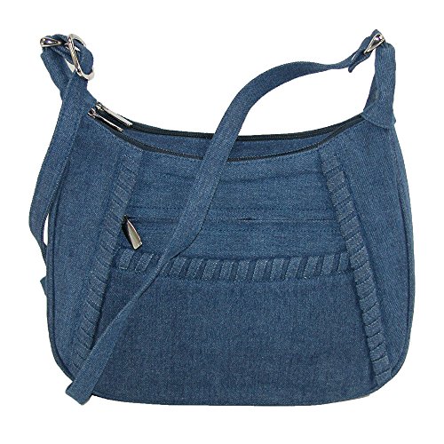 Magnifique Denim Style Shoulder Handbag with Adjustable Strap, Denim
