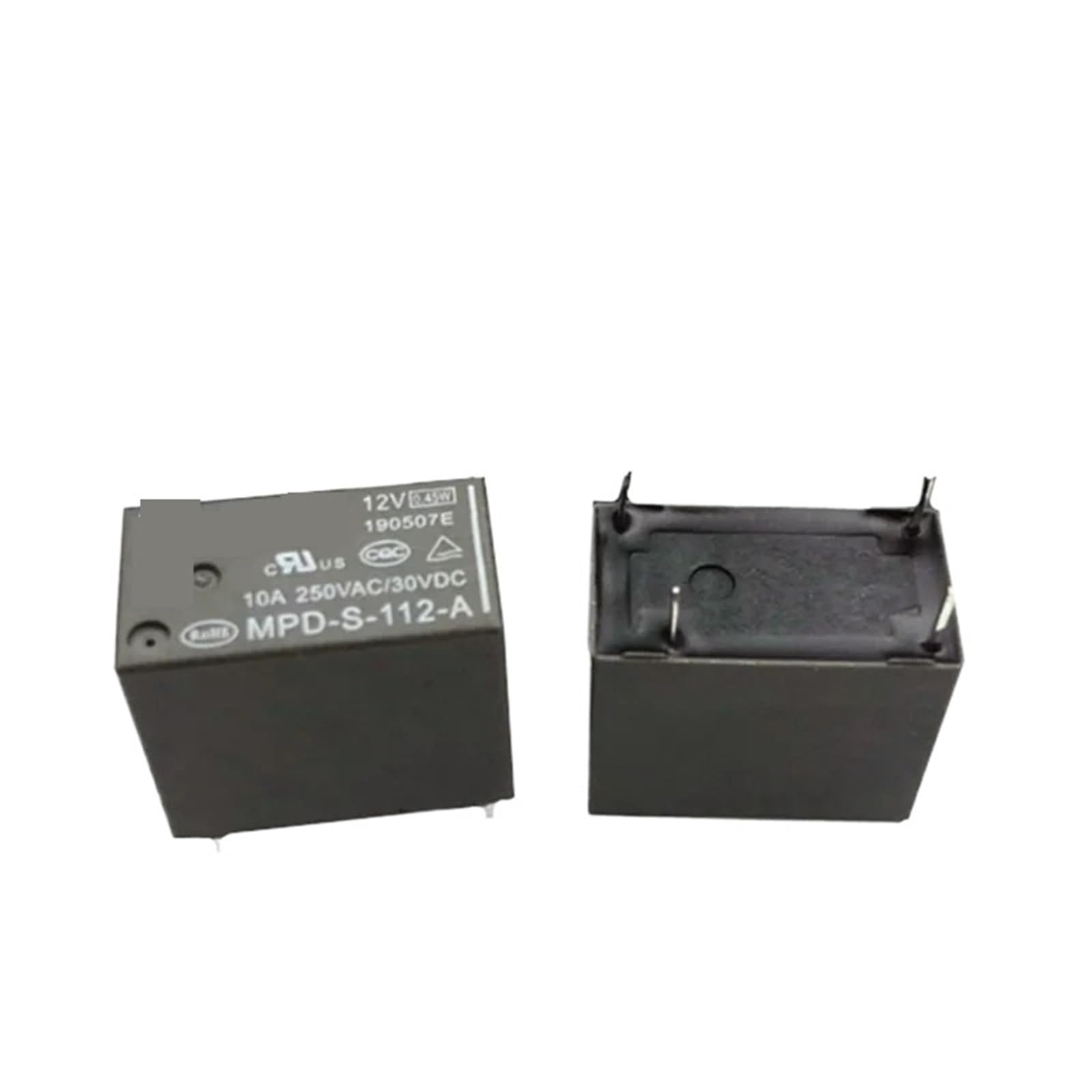 Relais 12V MPD-S-112-A compact à commutation rapide 10A 4 broches CC pour circuits imprimés - 2
