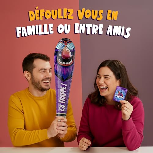 Zenagame Le Gourdineur Jeu d’Ambiance Familial et Party Game 3 à 8 Joueurs Dès avec Gourdin Gonflable Ardoises et Cartes - vue 4