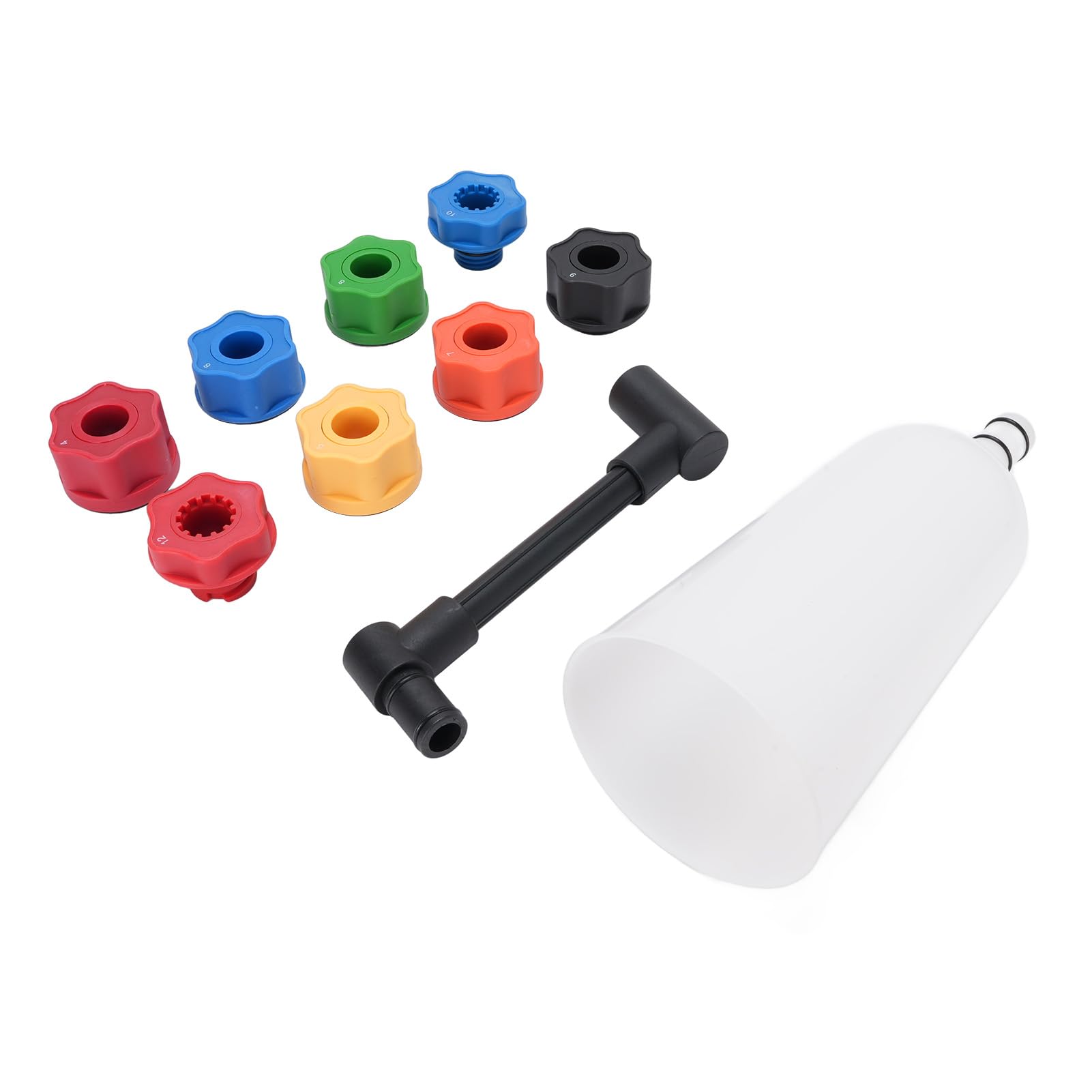 Juego de Embudo de Aceite para Motor Automotriz, Kit Dispensador a Prueba de Fugas con 8 Adaptadores para Llenado de Aceite de Precisión, Acero de Nailon para Herramientas Automotrices
