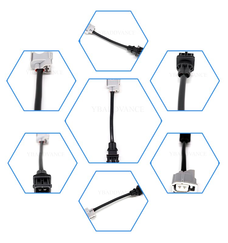 2 pin Fuel Injector RDX to obd1 Cable Connector - (Color Name: Black)