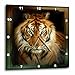 3dRose DPP_41377_3 Portrait of a Tiger Wall Clock, 15 by 15-Inch