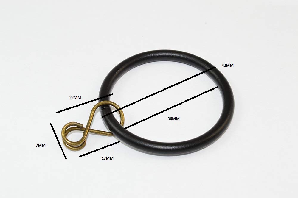 500 x Light Brown Plastic Curtain Drape Pole Ring Rod 37MM ID 50MM OD