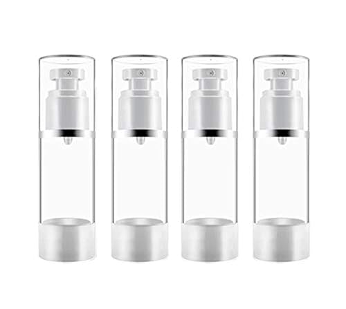 Bomba de crema cosmética transparente sin aire, dispensador de loción de viaje de plástico vacío para champú, base líquida, crema facial, paquete de