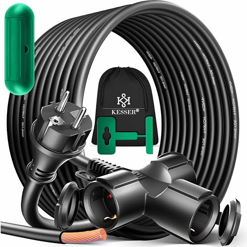 Câble électrique 10m extérieur KESSER pour brancher vos outils et luminaires