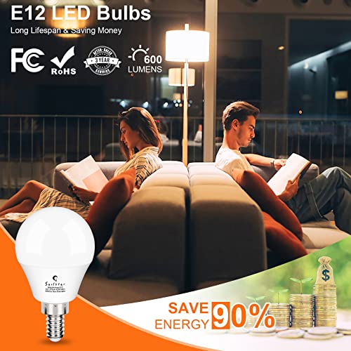 Sailstar SA-G45-E12-2700K A15 Ceiling Fan Light Bulbs, E12 Base, 6Watt (60-Watt Replacement), Soft White 2700K, Non-Dimmable, Candelabra Base Led Light Bulb thumb #3