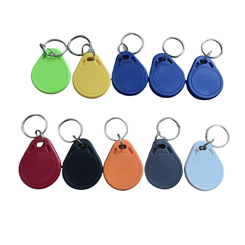 10pcs MF Classic 1K RFID Fob 13.56mhz ISO14443A Key for Hotel Door Entry Access Control... (mix)