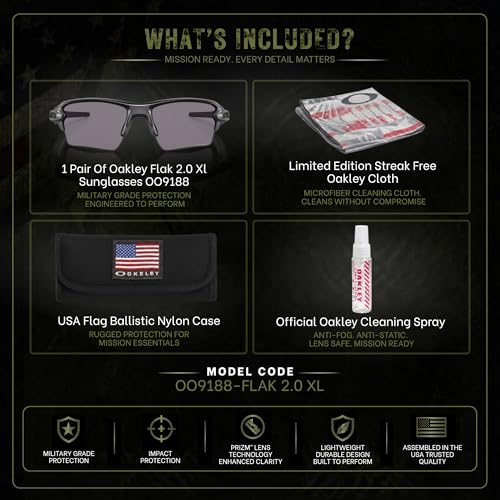 Image of Oakley Standard Issue SI FLAK 2.0 XL Uniform Collection Sunglasses With Kit
