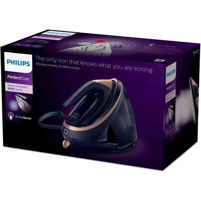 Centrale vapeur Philips PerfectCare série 9000 PSG9050/20, 3100 W, 9 bar, semelle SteamGlide Elite, Arrêt automatique, Verrou de sécurité