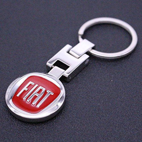 ESMPRO for Fiat Car Logo Keychain 3D Quality Metal H Key Chain Keyring Double Side