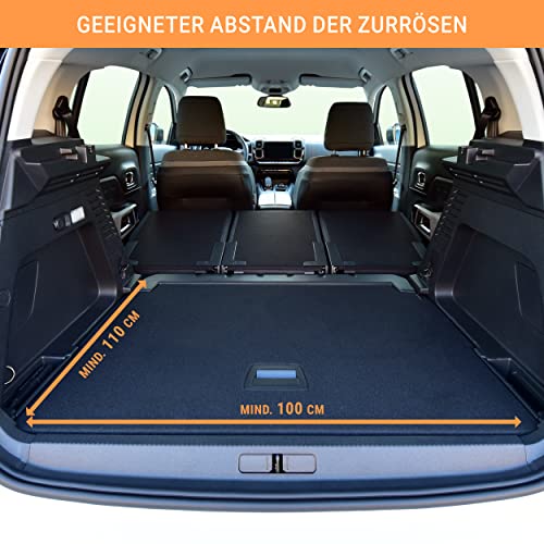 Vicera Gepäcknetz 100x80 cm • Kofferraumnetz fürs große Autos SUV Kombi Bus Wohnmobil mit massiven Haken • Auto Netz Organizer & Sicherung für den Kofferraum