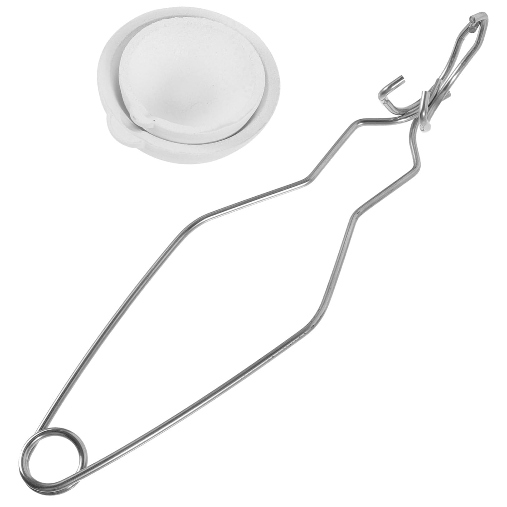 LIFKOME 1Set Crucible with Tongs for Melting and Durable Heat Resistant Metal Melting Furnace Kit for Jewelry Casting