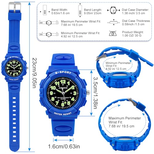 Image of Juboos Kids Watch Analog for Boys Girls, Childrens Waterproof Soft Strap Kids Time Teaching Quartz Wristwatch for Ages 5-15