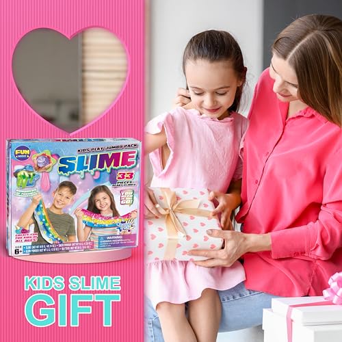 33 Cups Jumbo Slime Kit for Kids, FunKidz Premade Ultimate Slime Pack to DIY Soft, Cloud, Clear, Butter, Glitter, Glow in Dark Slime Making Kit Party Favors Gift Toys for Girls and Boys - Image 7
