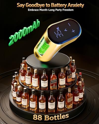 Image of Electric Whisky Dispenser,Wine Aerator,Liquor Decanter,Alcohol Pourer-Gold | Birthday Gifts | 1-Second Aeration | Easy Tap-to-Pour | 1-999ml Precision | USB-C Rechargeable | Smart&Automatic | 2000mAh