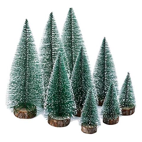 KATELUO Mini Árbol de Navidad con Bases de Madera Cover