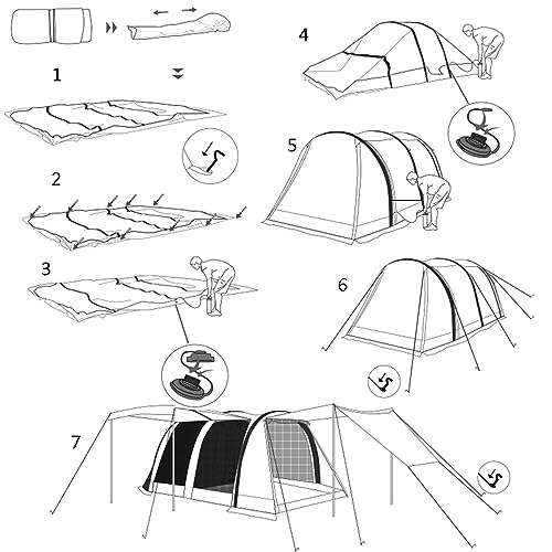 Carpa inflable para camping de 5-8 personas miniatura 2