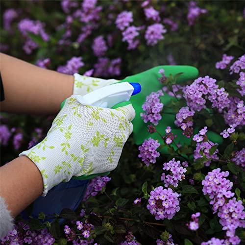 3 Pairs Garden Gloves One Size For Women, Breathable Foam Latex Working Gloves, For Gardening, Landscape，Diy，100% Pure Rubber #TOP1