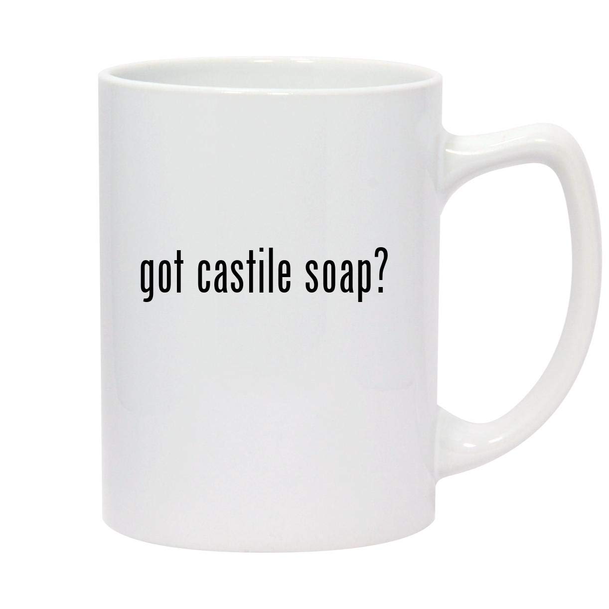 Molandra Products got castile soap? - 14oz White Ceramic Statesman Coffee Mug
