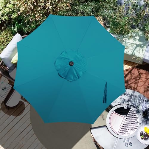 Blissun 9ft Patio Umbrella Top, Replacement Canopy for 8 Ribs (Cerulean) by Blissun - Used condition - Image 7