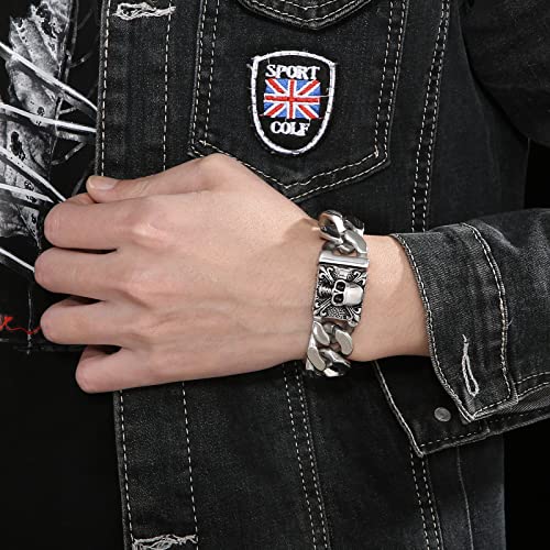 Pulsera para hombre de acero inoxidable estilo gótico miniatura 5