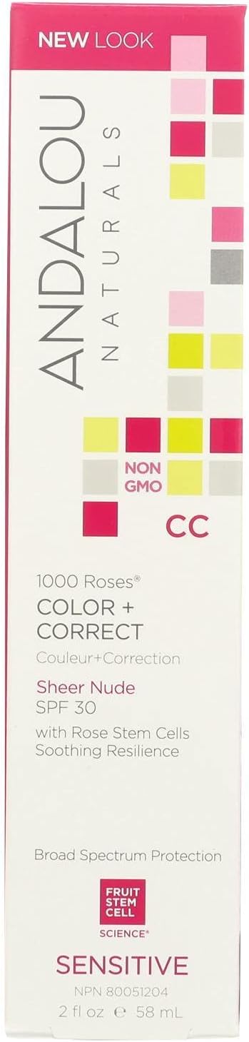 Andalou Naturals Color Plus Correct - Sheer SPF 30 - Nude - 2 oz