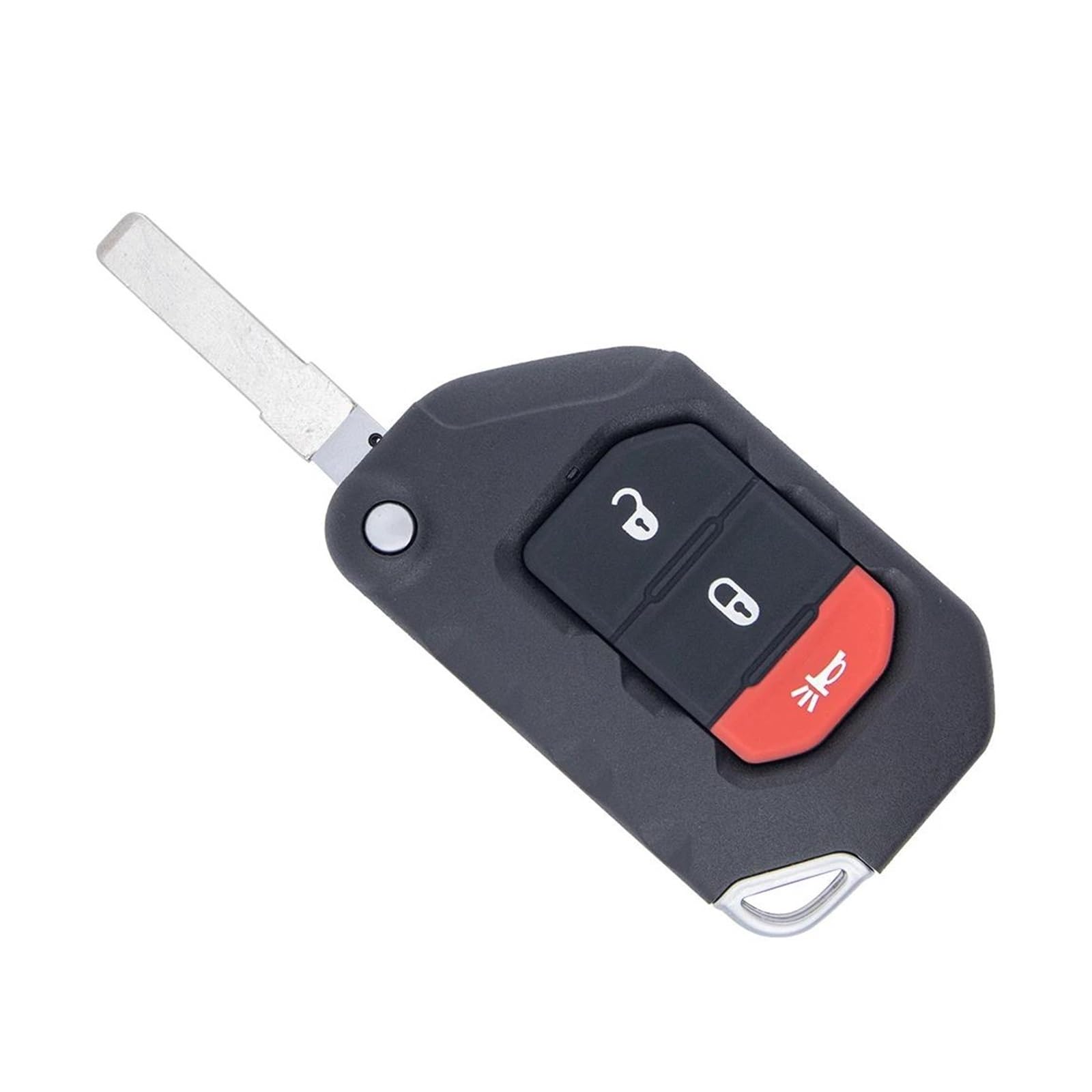 Funda de llave plegable para Jeep Sahara Wrangler 2018 con tres botones y espadín SIP22