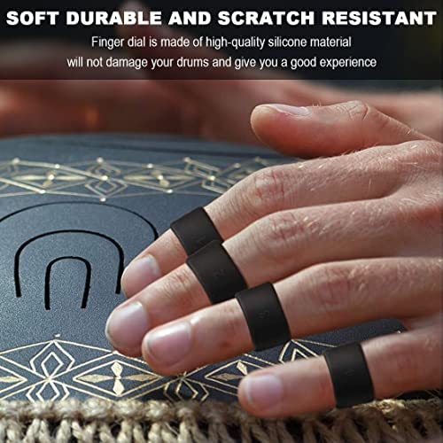4 stuks tip van de trommel en 1 stuk drum beugel, percussie siliconen instrument accessoires op uw vingertoppen - Image 7