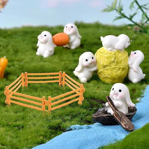 50 Stück Miniatur Zaun Für Kreative Farm Szenen, Schleich Zaun Mit Fünf Tiere., Schleich Zäune Spielzeug Für Kind Ab 3 Jahren, Eltern-Kind Aktivitäten, DIY Mini Zaun Playmobil Zaun Set, 9 X 4 X 0.8 Cm