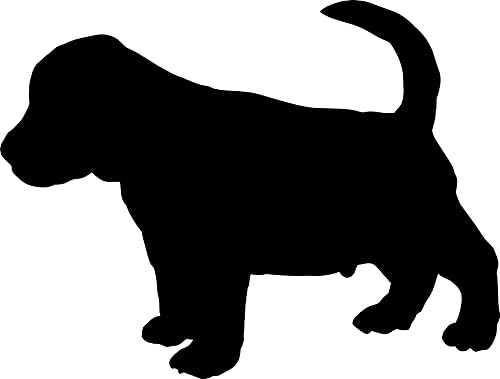 Parches para planchar con silueta de cachorro, calcomanías de transferencia de letras para camisetas, ropa de tela  (Beagle-Puppy)