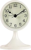 Vista 11 de Reloj despertador redondo de 3 pulgadas, analógico, silencioso, sin tictac, reloj de escritorio para dormitorio