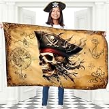 Pirate Flag – Jolly Roger Flag with Pirate Map - 100Den polyester – Double Seam - 2 brass eyelets, large 5ft x 3ft