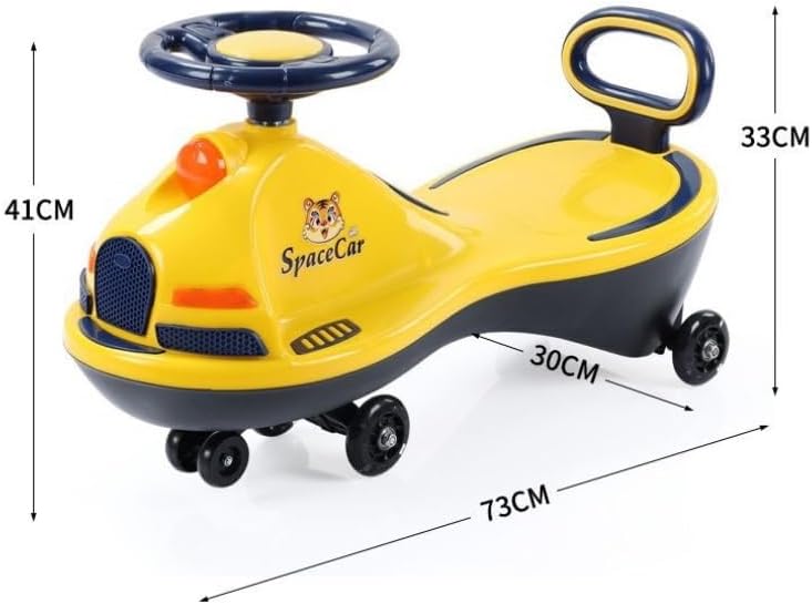 Miniatura 2 de Coches de juguete de carga de 308.6 lbs Wiggle Scooter con ruedas LED intermitentes flexibles de conducción en juguetes para exteriores (azul)