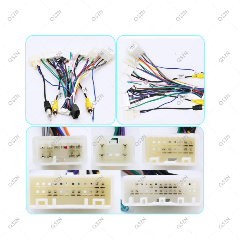 Car 16pin for Audio Wiring Harness with Canbus Box for Toyota Camry RAV4 REIZ Mark X Corolla IZOA Sienna Highlander Levin Wire Adapt - (A, Color Name: Set)