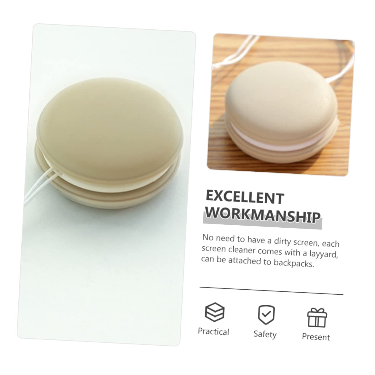 Didiseaon 20piezas Paquete De Paños De Limpieza De Pantalla Forma De Macaron Limpiador Portátil Para Pantallas De Teléfonos Tabletas y Monitores Digitales Sin Pelusa y Ligero