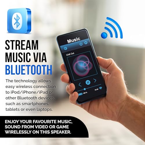 Philips Portable Boombox CD Player Bluetooth FM Radio MP3 Mega Bass Reflex Stereo Sound System with NFC, 12W, USB Input, Headphone Jack, and LCD Display - image 5