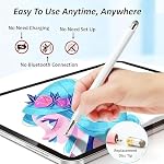 2PCS 2-in-1 Stylus stylo pour Samsung Galaxy Tab A11/A11+/A9+/ A9/A8/A8 Plus/A7/A7 Lite,Stylus pour iPad Pro/iPhone/Fire/Surface Tables Tous les appareils tactiles (Black+White)
