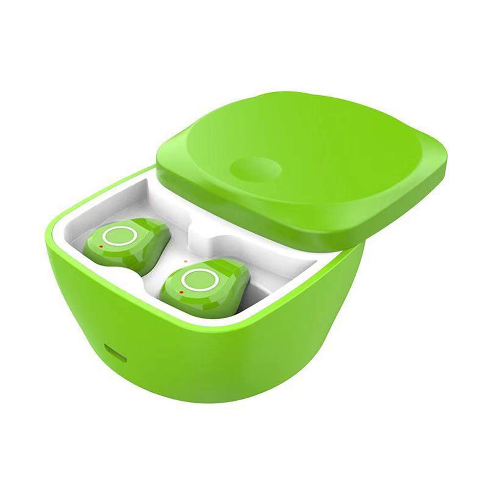 3D Cuffie Bluetooth, Auricolari Bluetooth 5.0 Senza Fili Stereo Sportivi in Ear con Custodia da Ricarica 800mAh Microfono Leggeri Hi-Fi Cuffie Hi-Fi, C