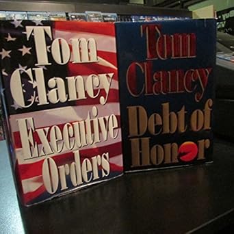 Lot Of 2 Tom Clancy Hardback First Edtion Executive Orders Debt Of