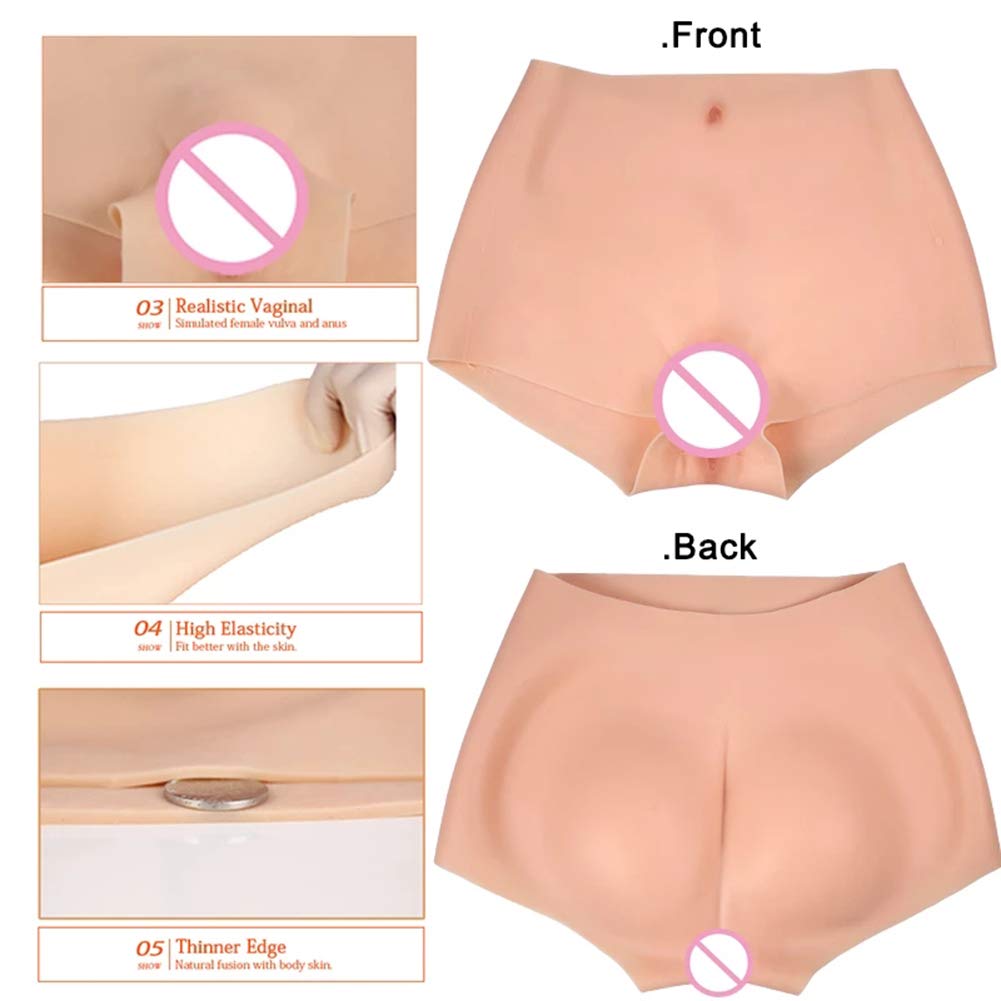 XSWL Réaliste Silicone Faux vagin Culotte Hanche rehausseur sous-vêtements pour transgenre
