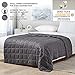 YnM Exclusive 15lbs Weighted Blanket, Bed Blanket for One Person of 140lbs, Ideal for on Queen/King Bed (Dark Grey, 60